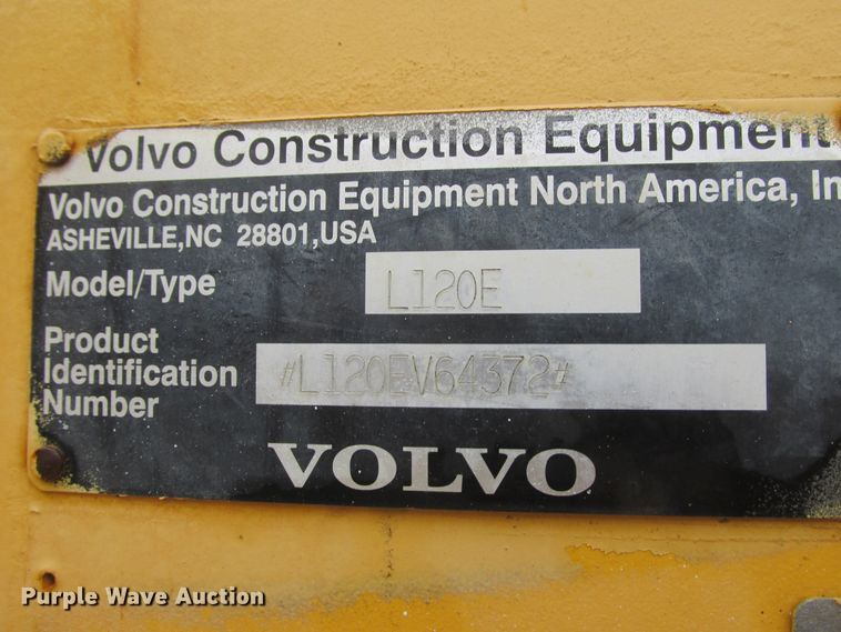 image for item DA8355 2004 Volvo L120E  wheel loader