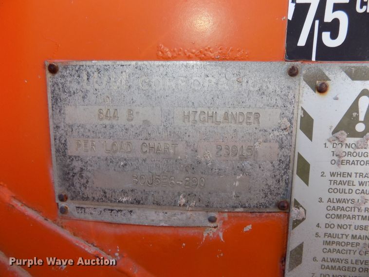 image for item DG2534 Lull 844B Highlander telehandler