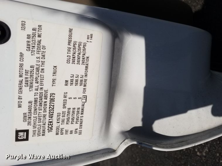 image for item DG5585 2003 Chevrolet Silverado 1500  pickup truck