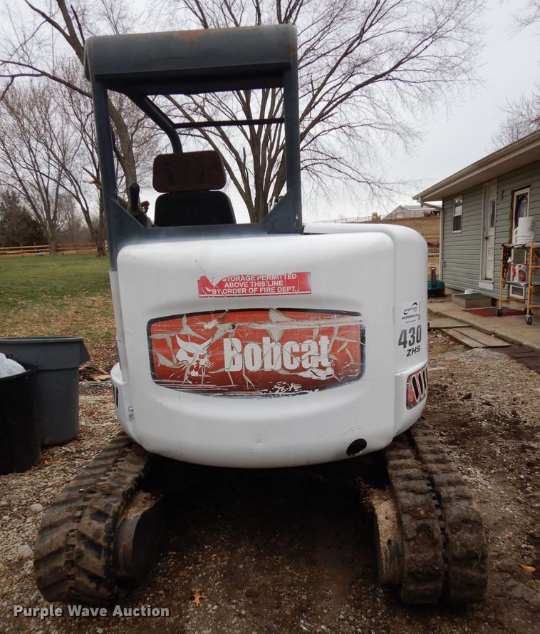 image for item DG6353 2003 Bobcat 430 ZHS mini excavator