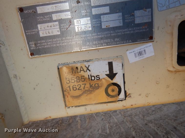 image for item DH2379 2000 JLG 40-RTS scissor lift