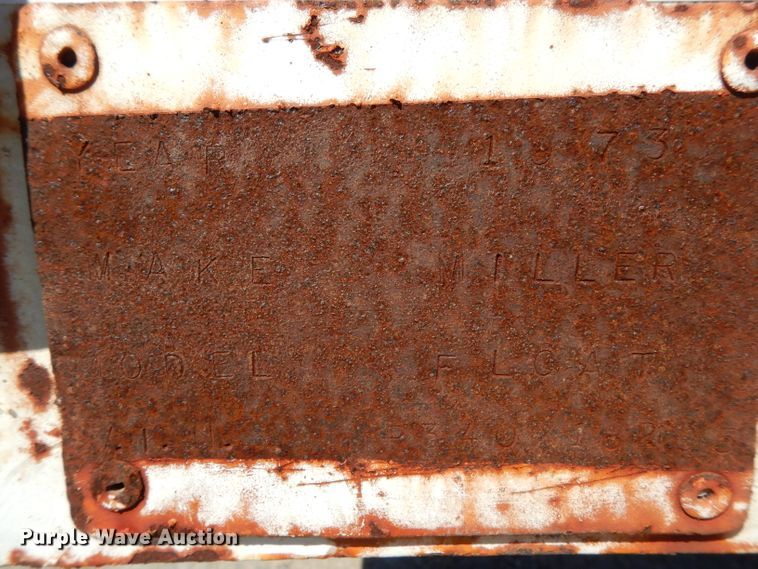 image for item DH2391 1973 Miller Float flatbed trailer