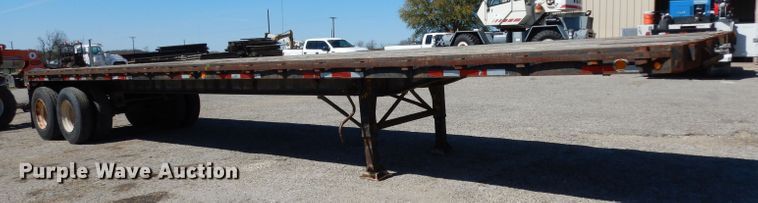 image for item DH2393 1973 Fruehauf FBEP40 flatbed trailer