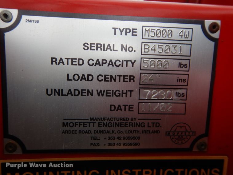 image for item DH4445 Moffett M50004W forklift