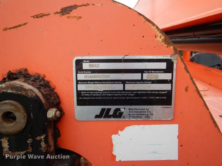 image for item DH5317 2013 JLG 8042  telehandler