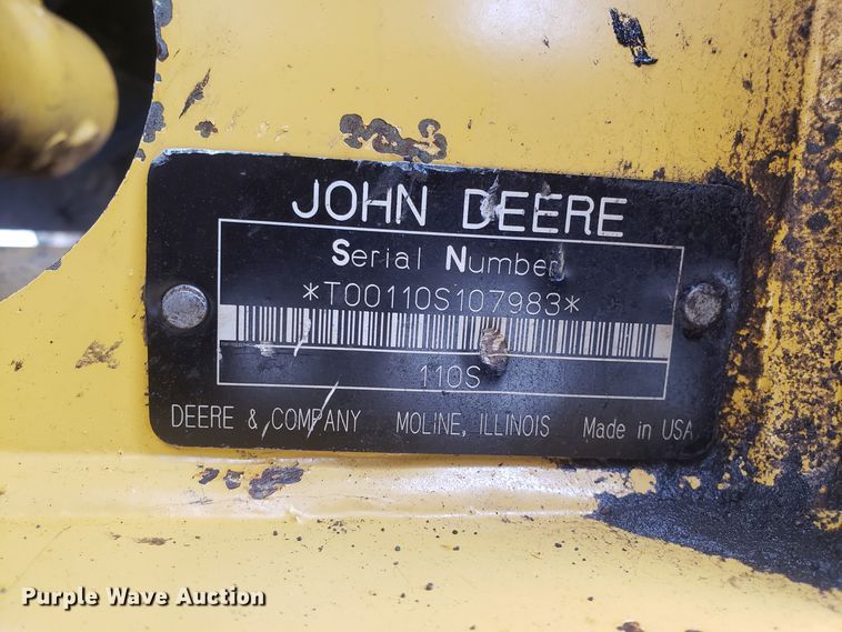 image for item DH5817 2001 John Deere 110S backhoe