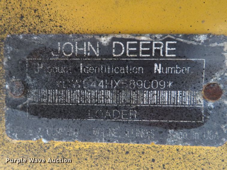 image for item DI2109 2003 John Deere 544H  wheel loader