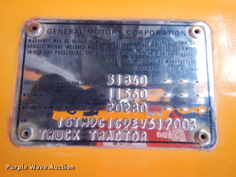 image for item DJ3003 1984 GMC Brigadier water truck