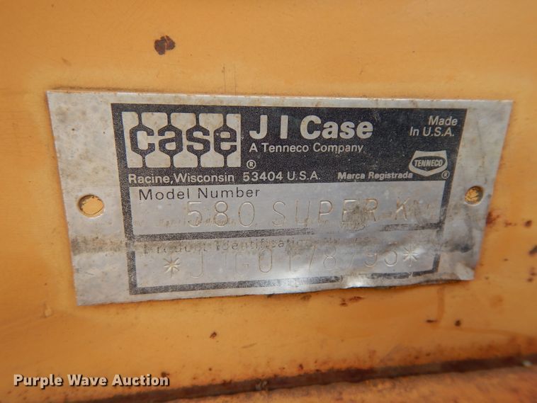 image for item DJ3004 1994 Case 580 Super K backhoe