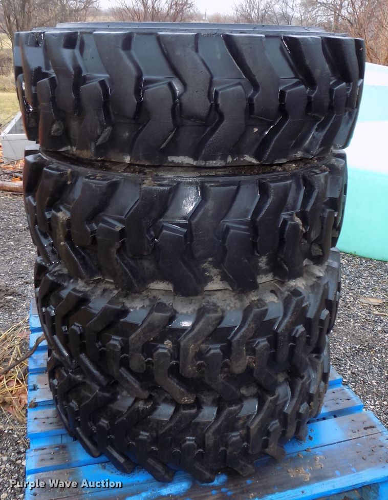 image for item DO9395 (4) 10.5/80-18 foam filled tires
