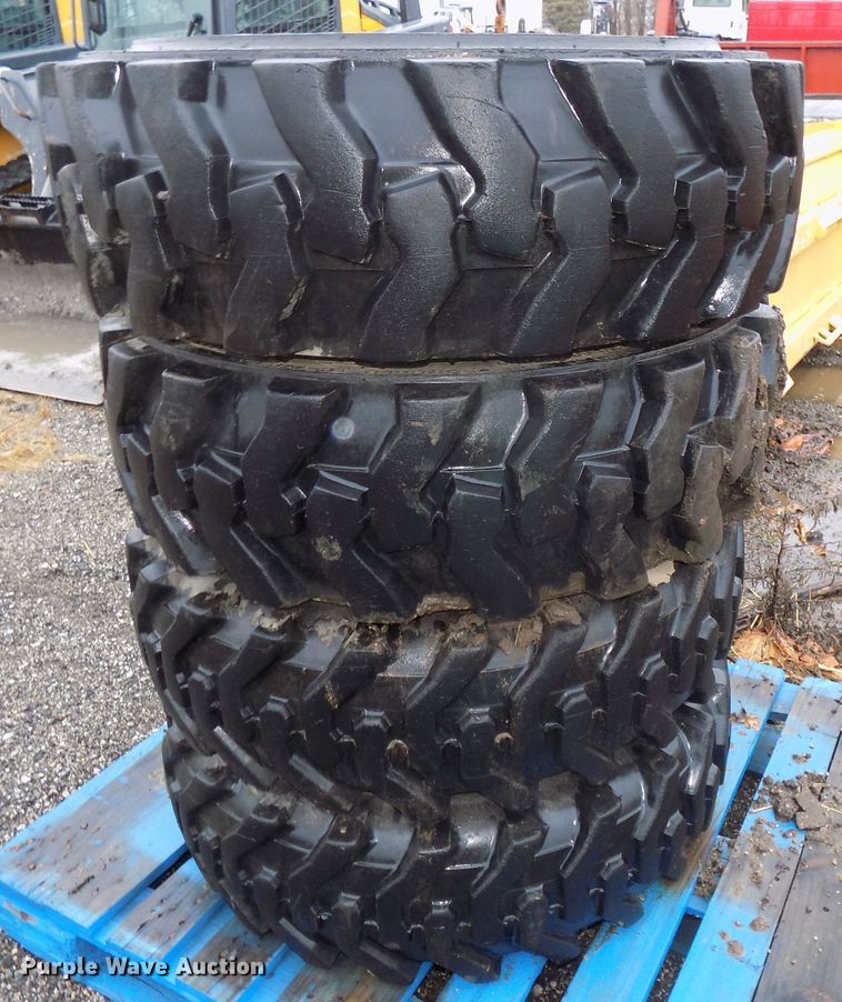 image for item DO9395 (4) 10.5/80-18 foam filled tires