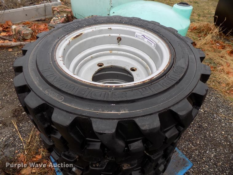 image for item DO9395 (4) 10.5/80-18 foam filled tires