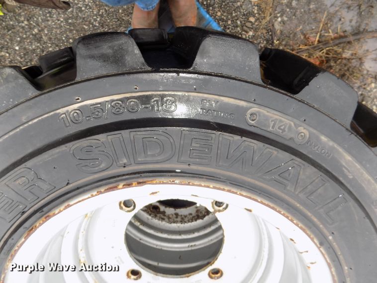 image for item DO9395 (4) 10.5/80-18 foam filled tires