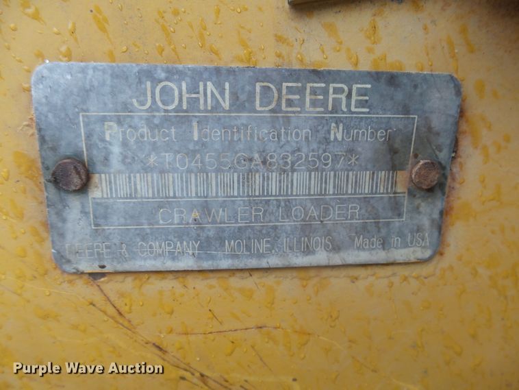 image for item FR9513 1997 John Deere 455G track loader