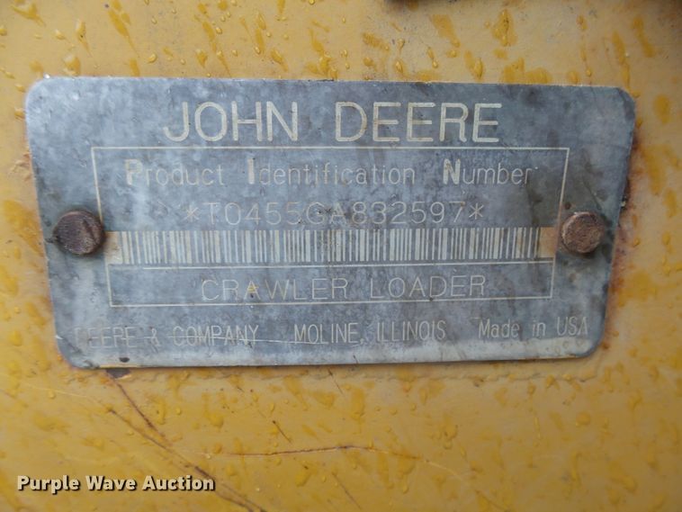 image for item FR9513 1997 John Deere 455G track loader