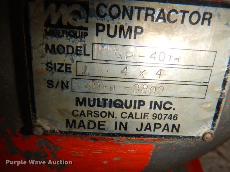 image for item FU9809 Multiquip QP-40TH trash pump