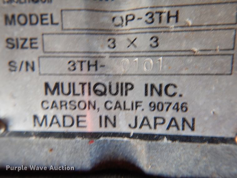 image for item FU9810 Multiquip QP-3TH trash pump