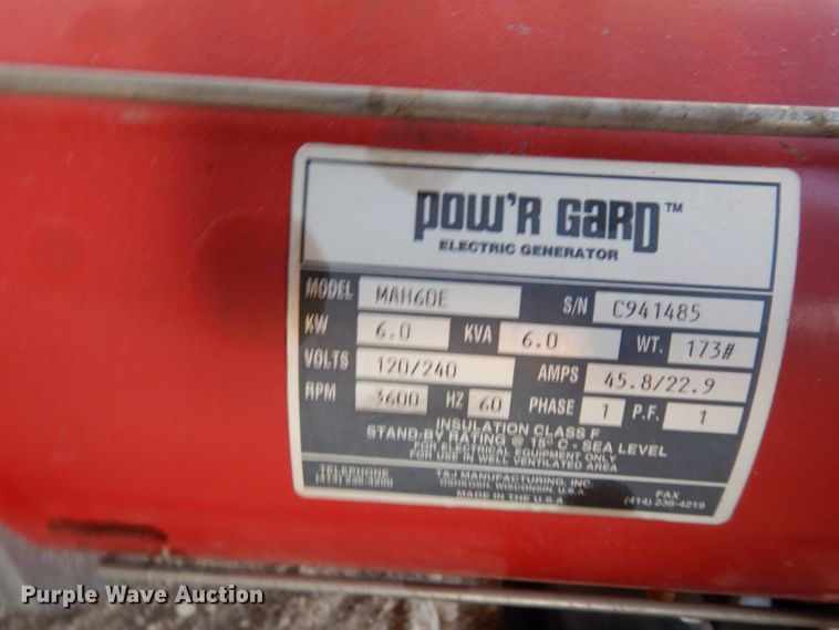 image for item FU9813 PowerGard generator