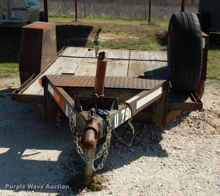 image for item GE9254 1996 shop built tilt deck utility trailer