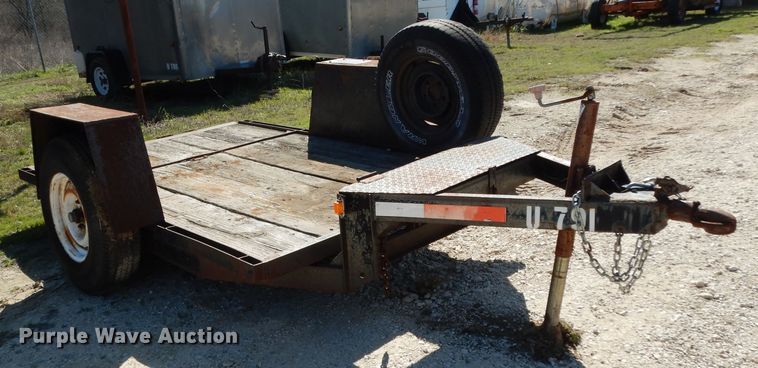 image for item GE9254 1996 shop built tilt deck utility trailer