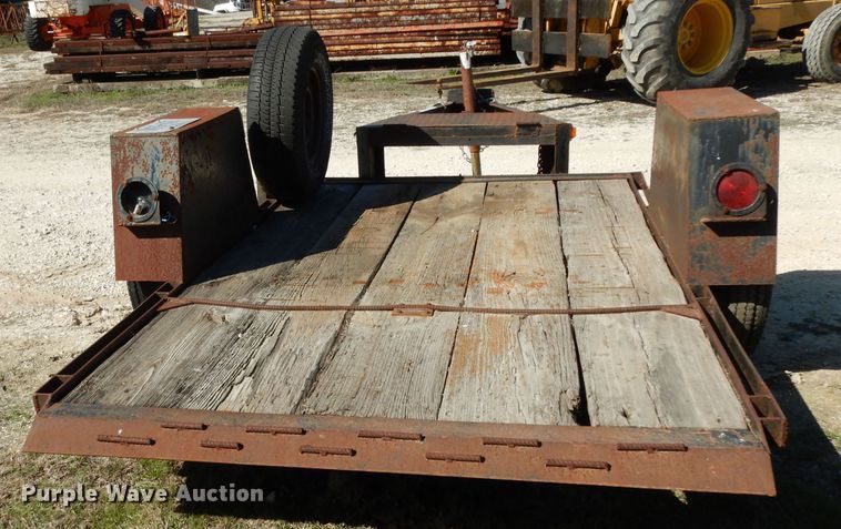 image for item GE9254 1996 shop built tilt deck utility trailer