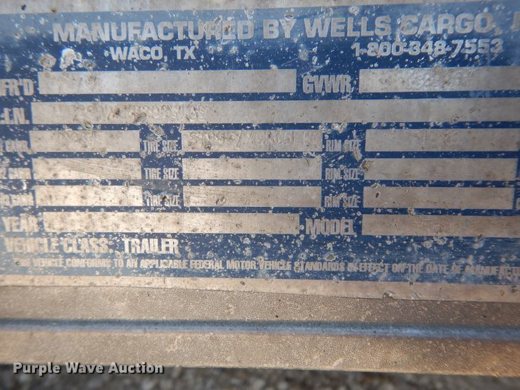 image for item GE9255 1994 Wells TW101 enclosed cargo trailer