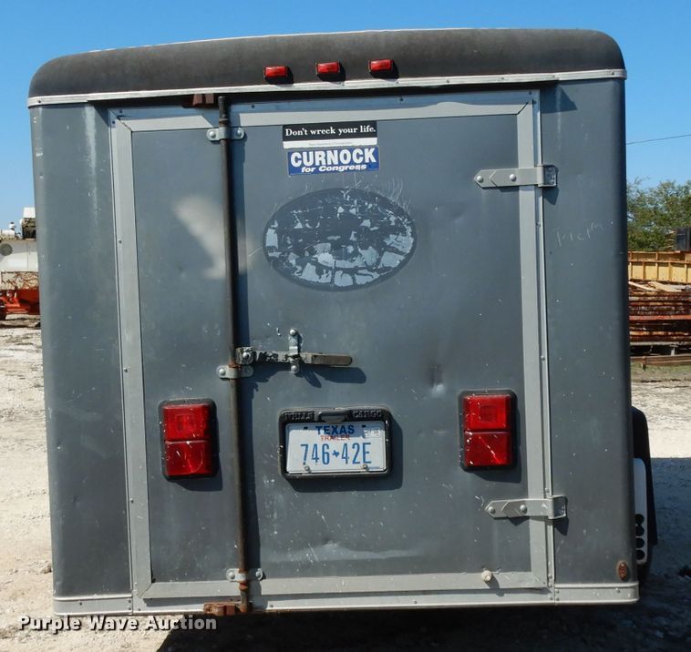 image for item GE9256 1994 Wells TW101 enclosed cargo trailer