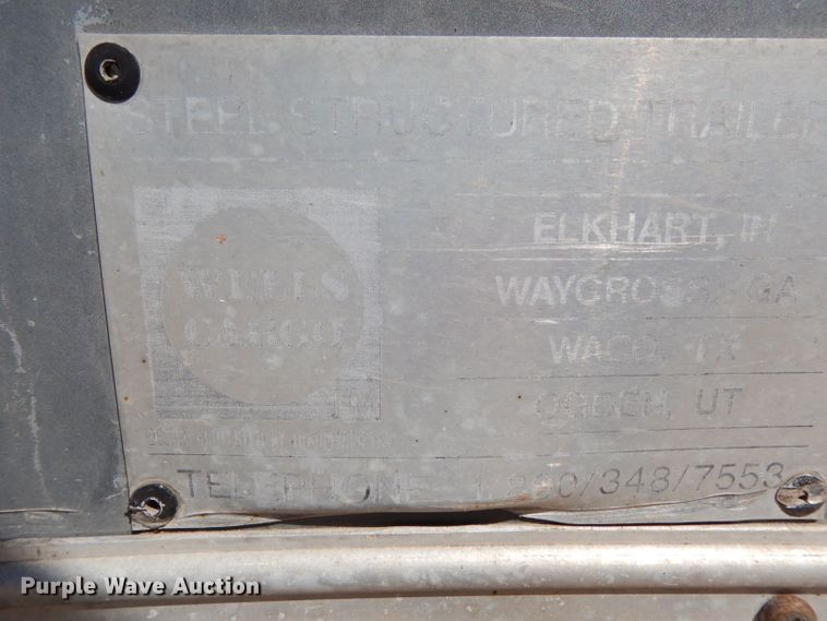 image for item GE9256 1994 Wells TW101 enclosed cargo trailer