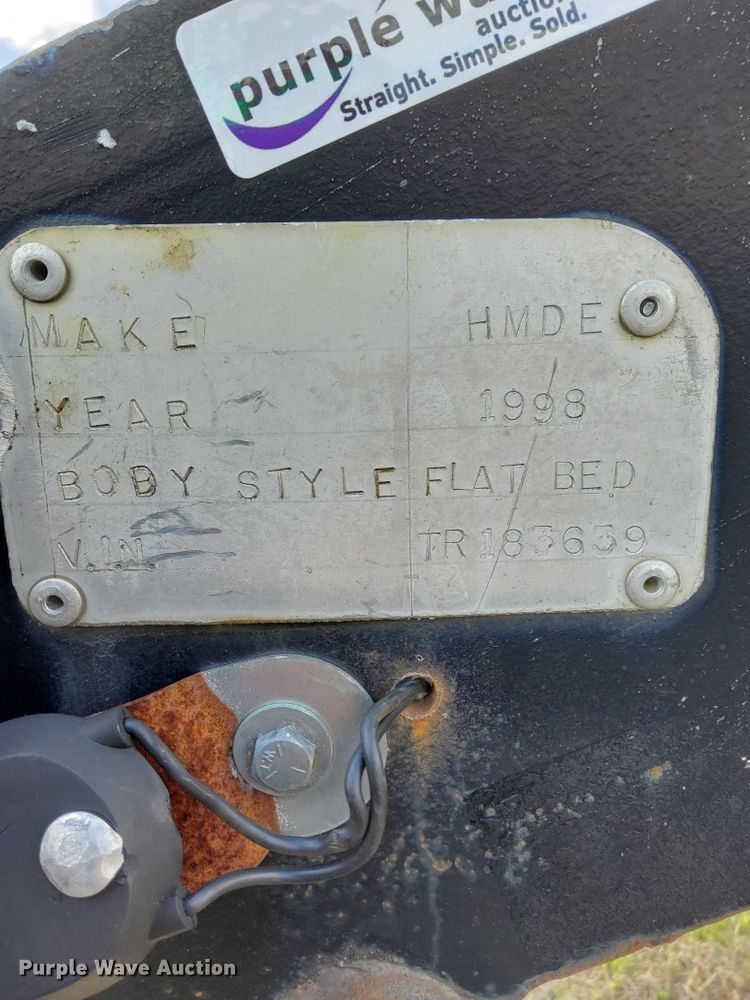 image for item GE9260 1998 shop built equipment trailer