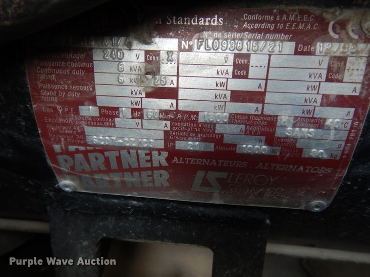 image for item GE9267 1994 Terex AL4000 light plant