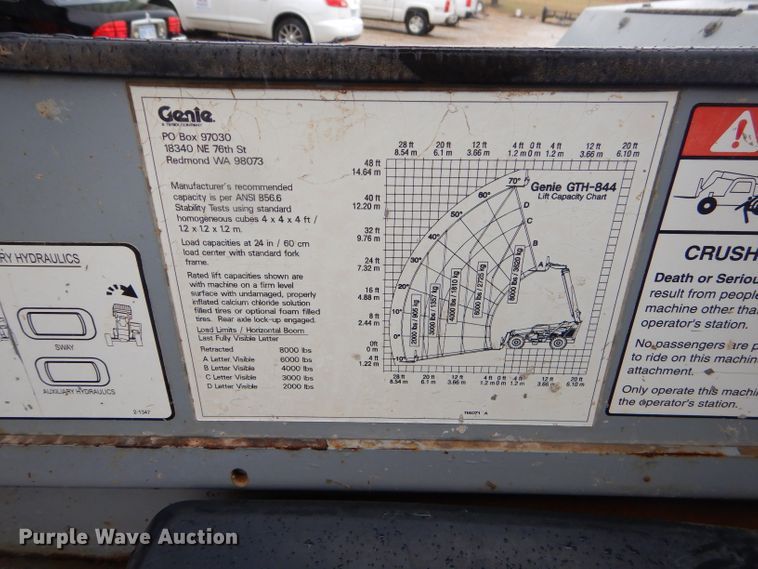 image for item GN9217 2008 Genie GTH-844  telehandler
