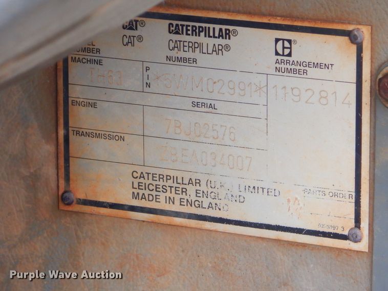 image for item GN9218 Caterpillar TH63  telehandler