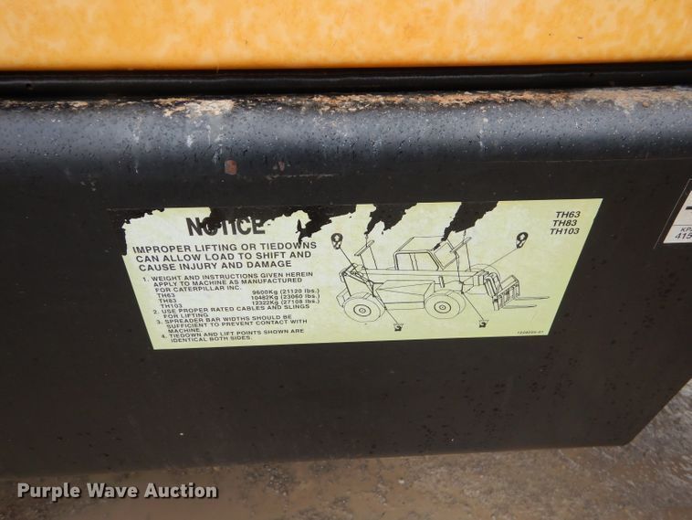 image for item GN9218 Caterpillar TH63  telehandler