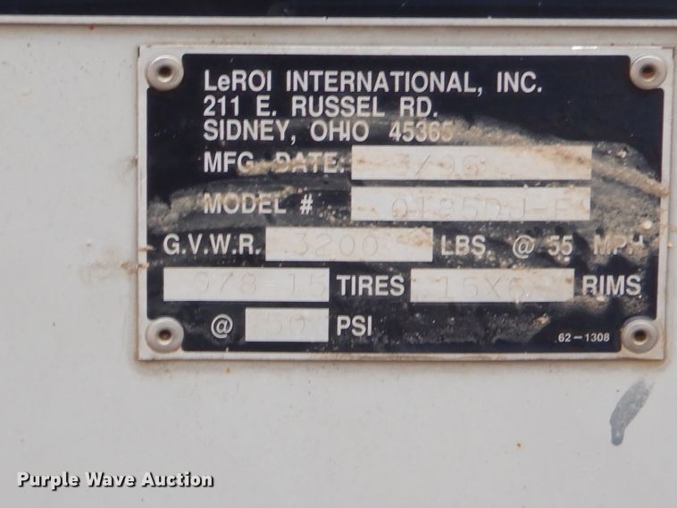 image for item GN9221 1996 Leroi air compressor