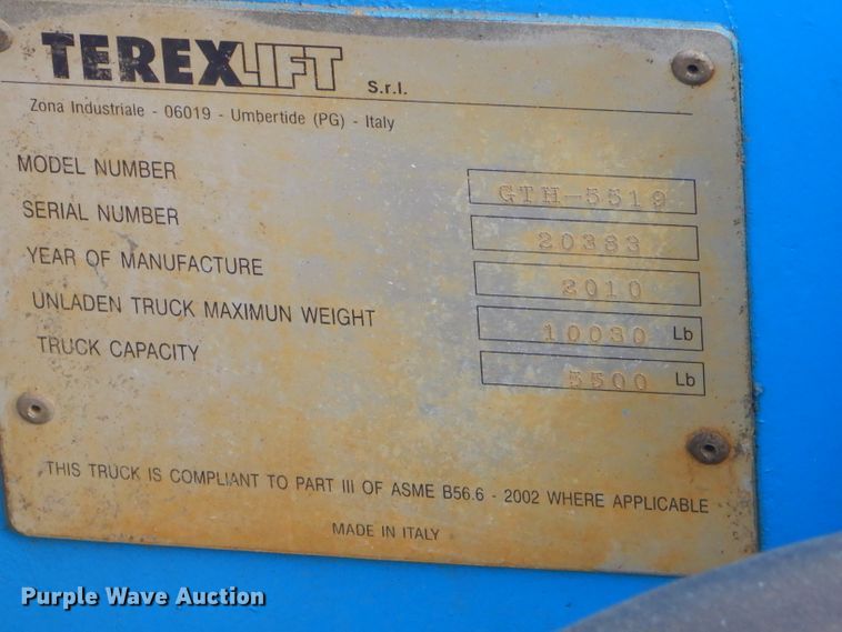 image for item GN9234 2010 Genie GTH-5510  telehandler