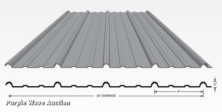 image for item H1337 (60) sheets of metal roofing/siding