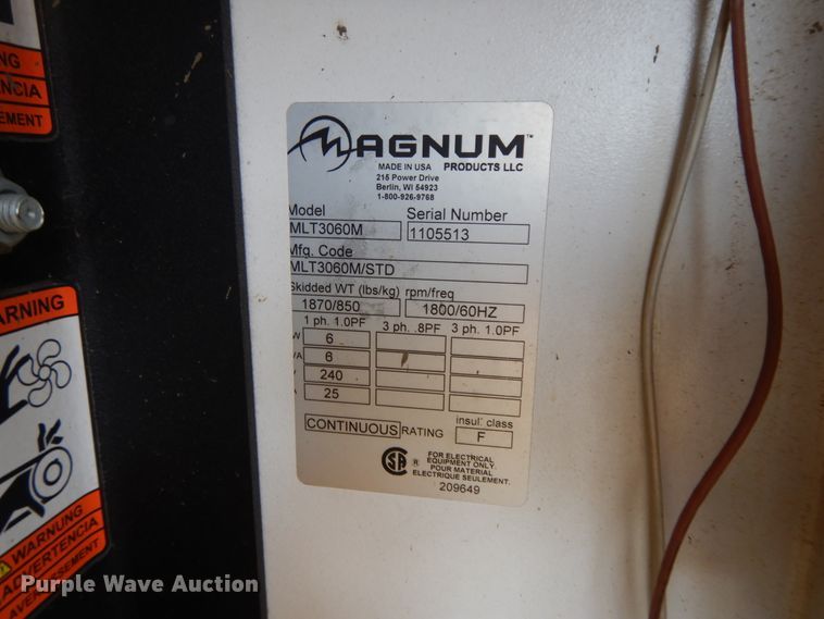 image for item DF5989 Magnum MLT3060M light plant