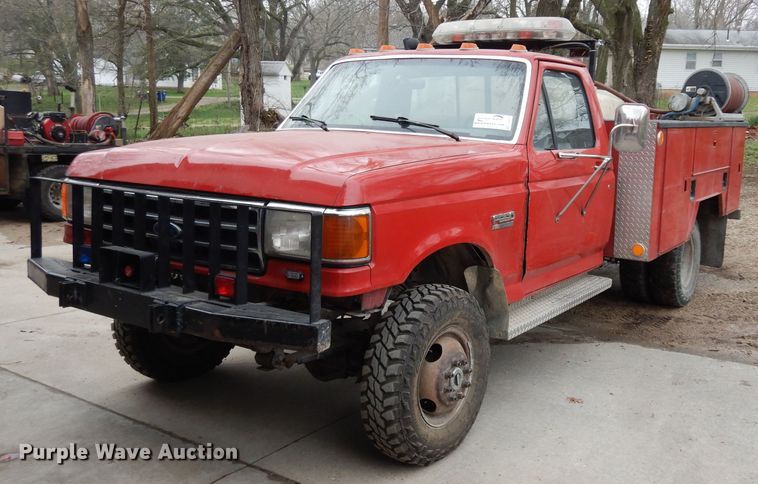 image for item DG6375 1991 Ford F350 XL brush fire truck