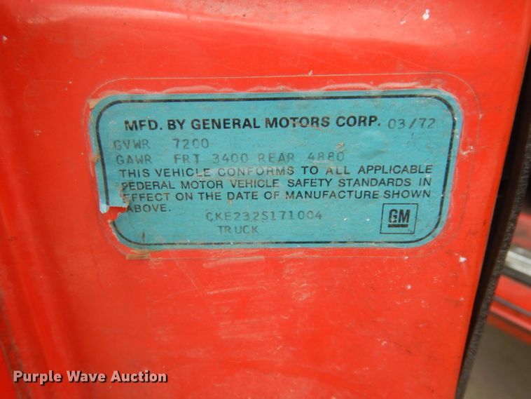 image for item DG6376 1972 Chevrolet Custom 20 brush fire truck