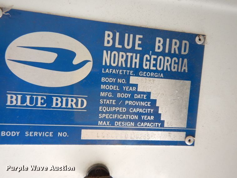 image for item DG6380 2005 Blue Bird Vision school bus