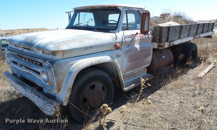 image for item DH4873 1960 Chevrolet C60 flat dump bed truck