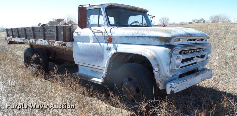 image for item DH4873 1960 Chevrolet C60 flat dump bed truck