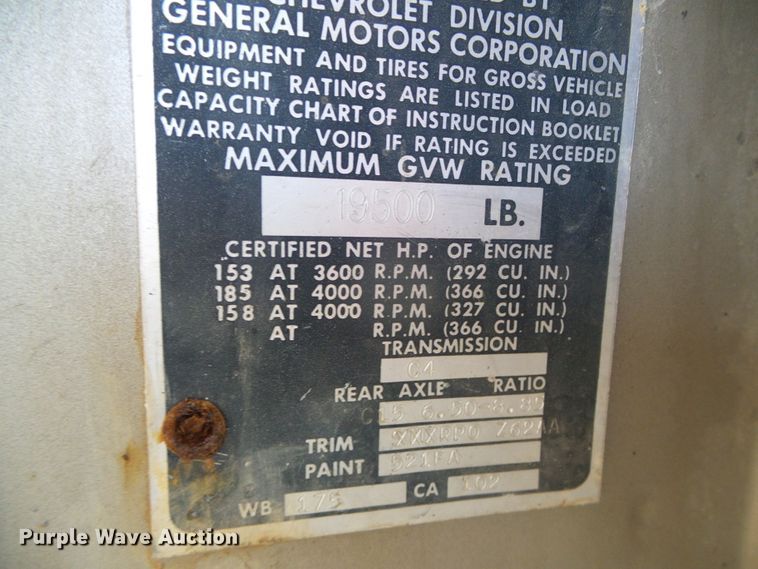 image for item DH4873 1960 Chevrolet C60 flat dump bed truck