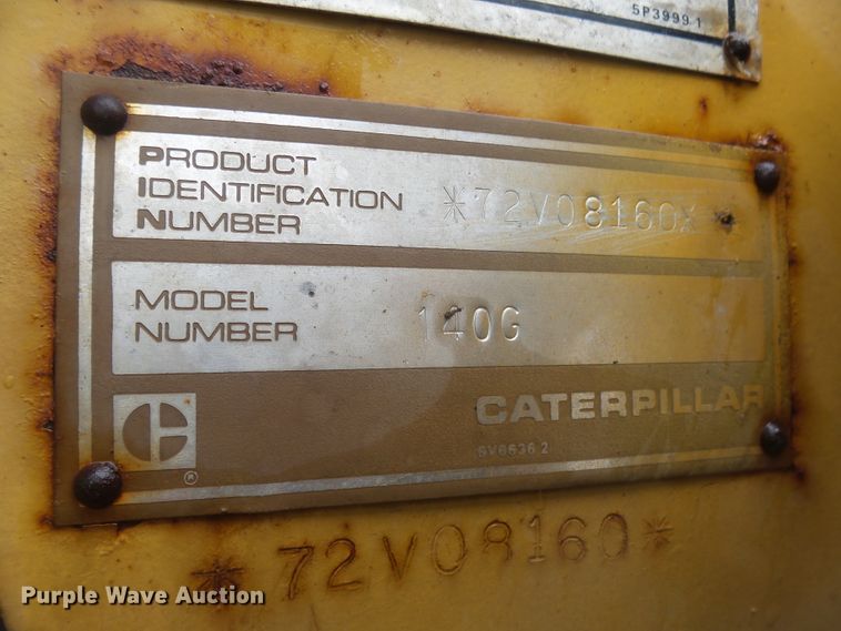 image for item EF9617 1985 Caterpillar 140G motor grader