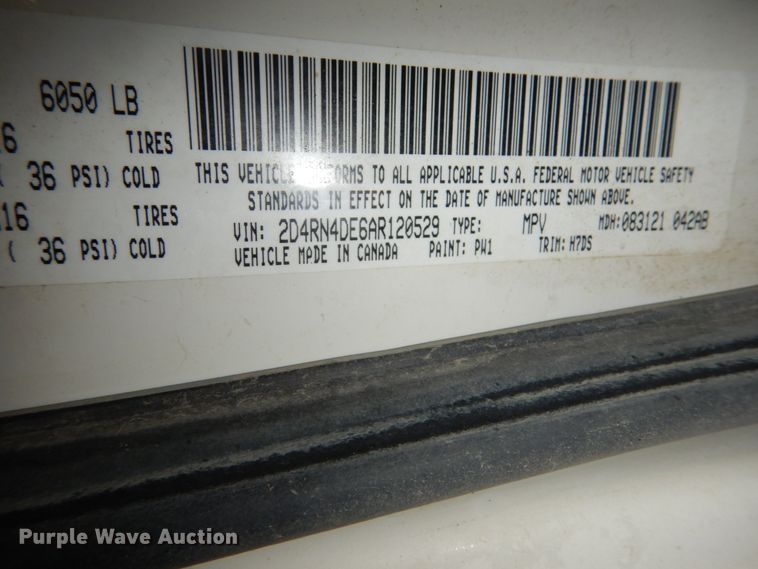 image for item FU9128 2010 Dodge Grand Caravan SE  handicap accessible van