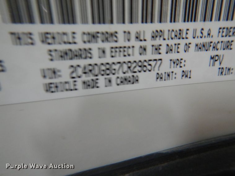 image for item FX9010 2012 Dodge Grand Caravan  van