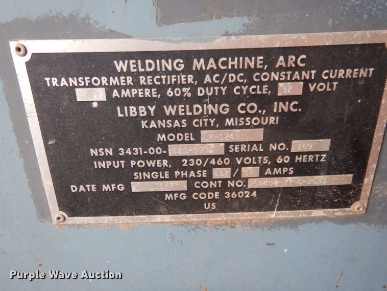 image for item GK9088 Lincoln Idealarc LK-1240 AC/DC arc welder