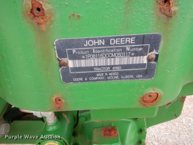image for item GK9093 2013 John Deere 6115D tractor
