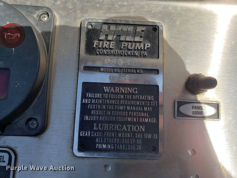 image for item GO9292 1995 E-one fire truck