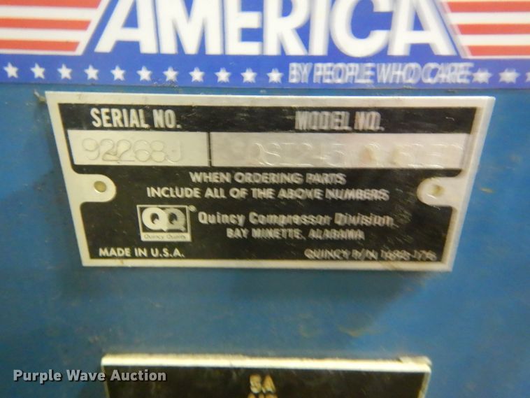 image for item GO9543 Quincy QSI245W0W31ED air compressor